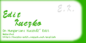 edit kuczko business card